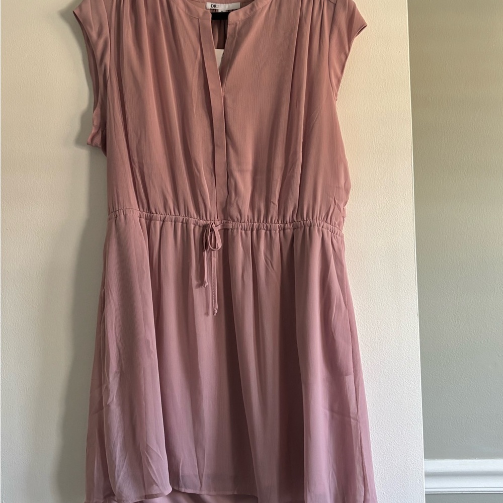 DR2 Pink dress with draw string waist